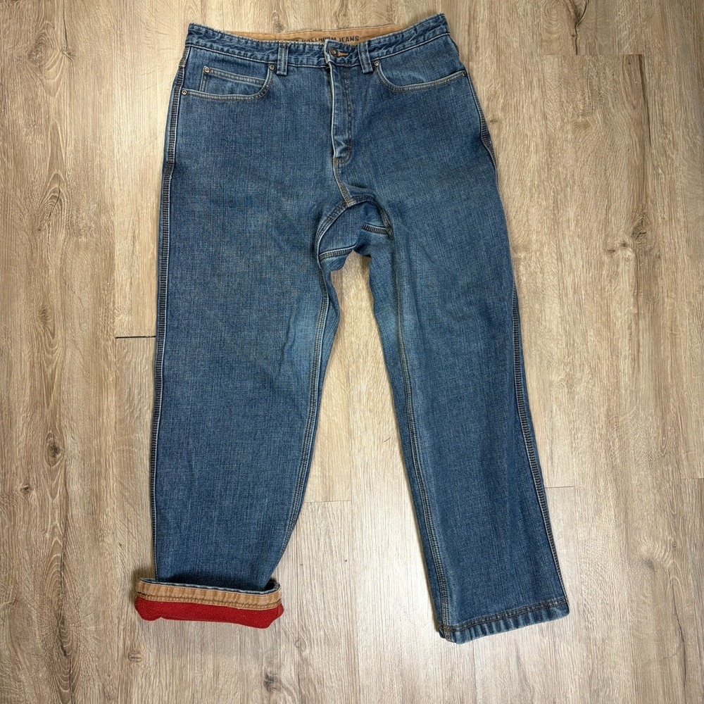 Duluth Fleece Lined Jeans Mens Size 34x30 Flex Ballroom Denim Pants